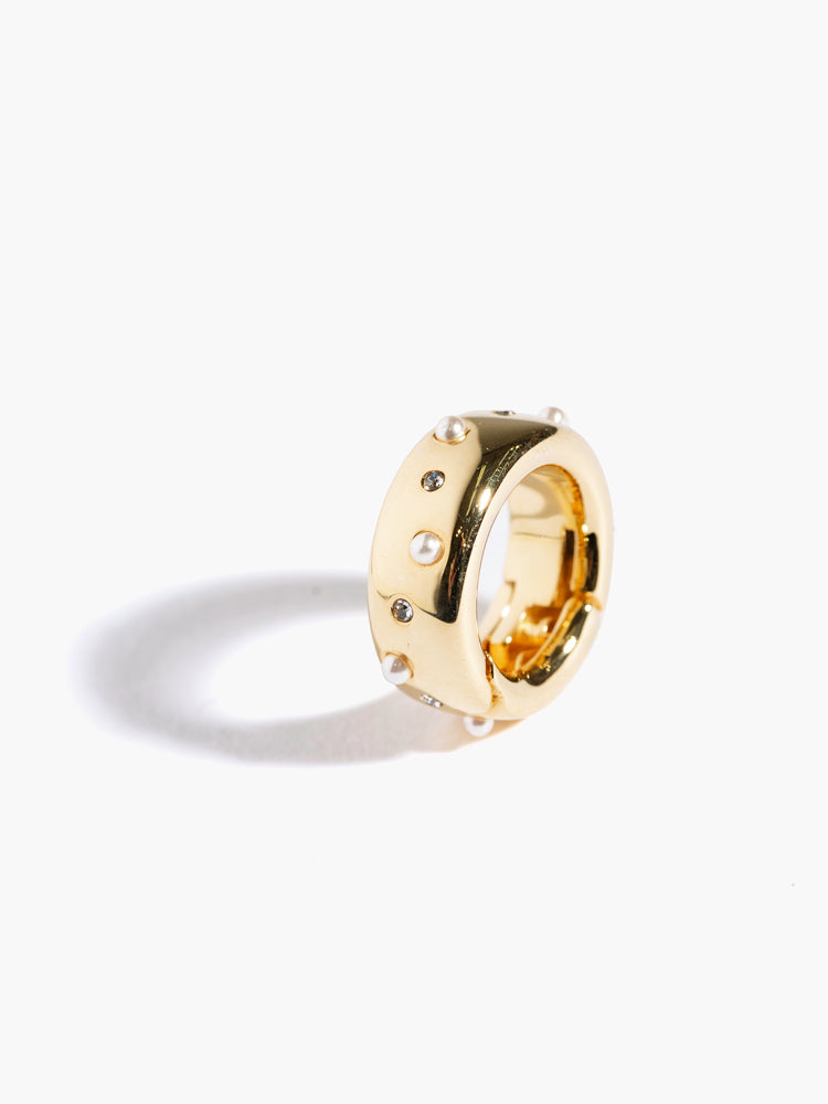 BRIGITTE ChouChou accessories in RED/GOLD pearl