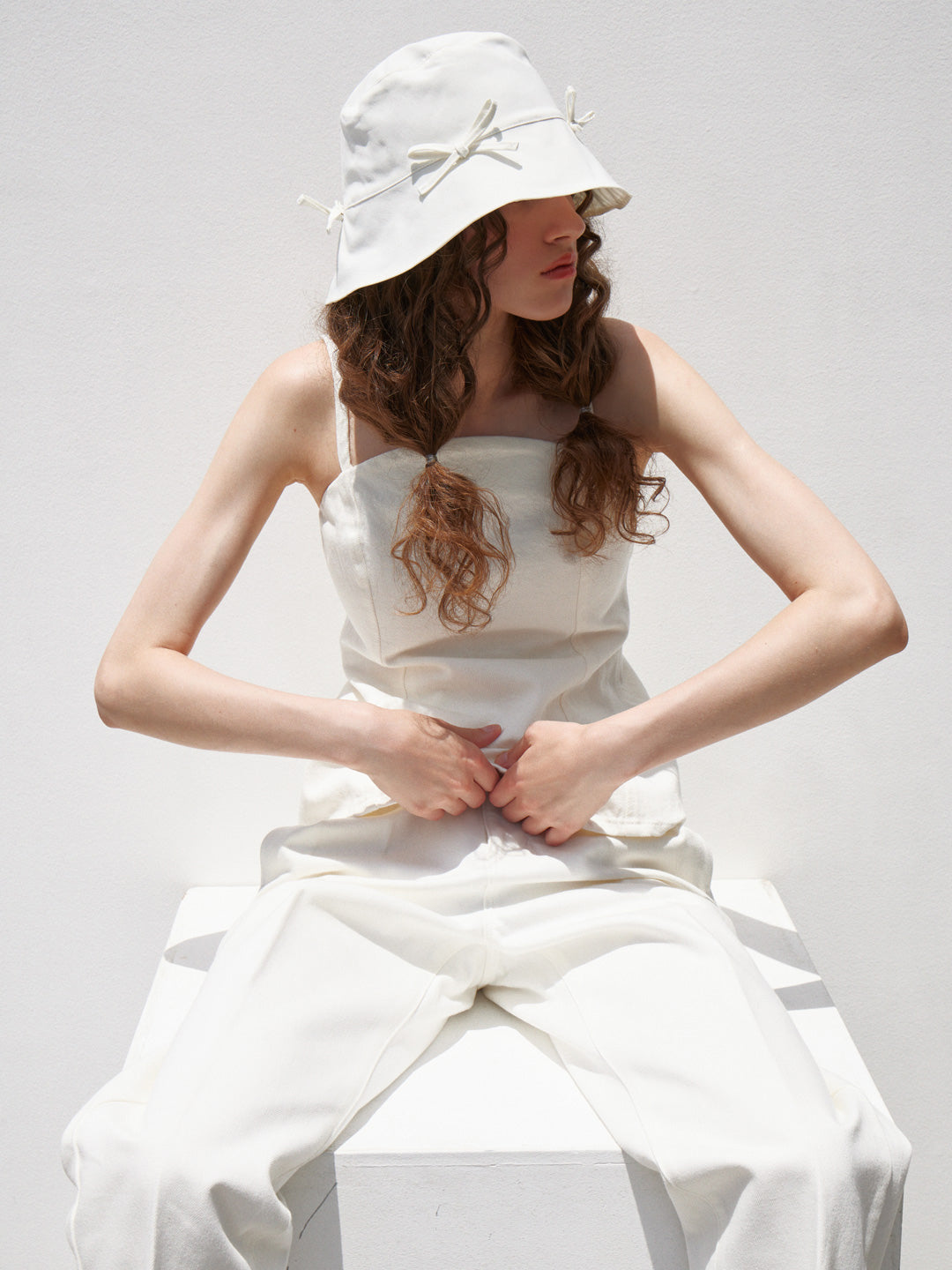 BON VOYAGE HAT with RUBAN in White