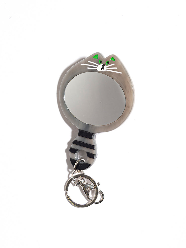 Cat mirror keycharm in Chartreux