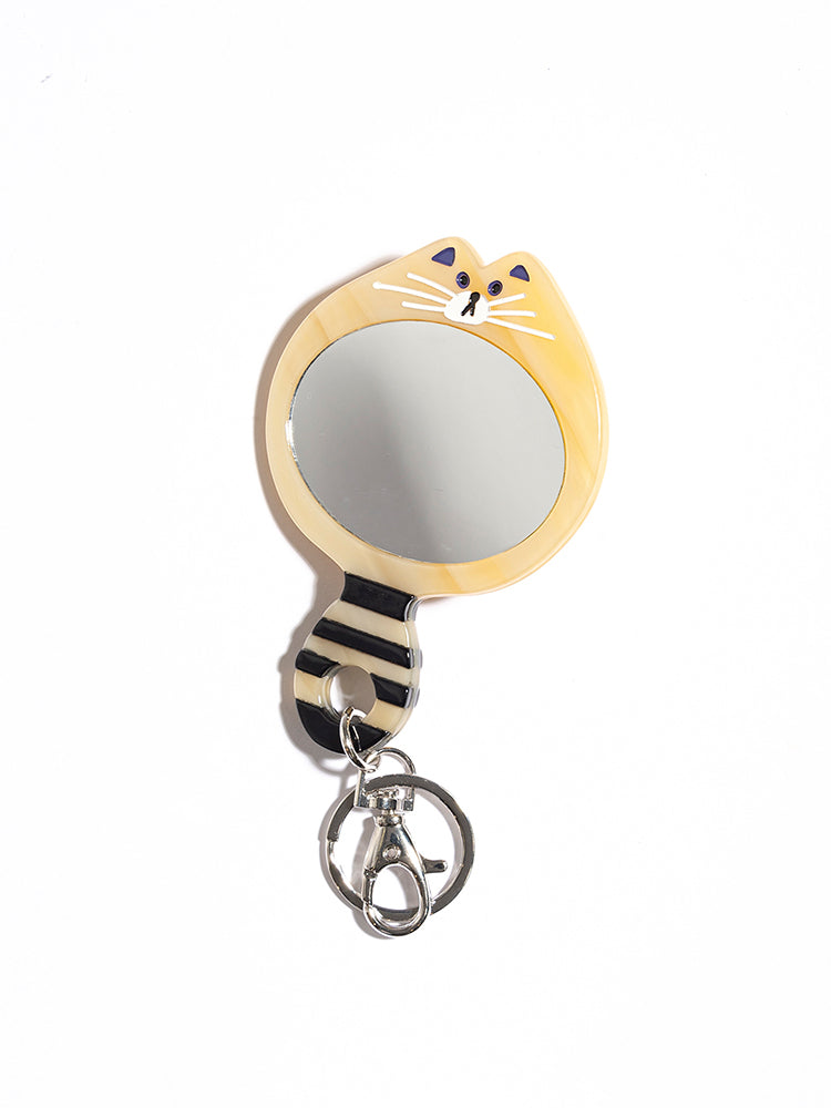 Cat mirror keycharm in sham