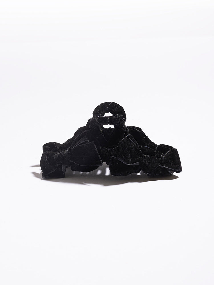 velvet Ruban Clip in Black