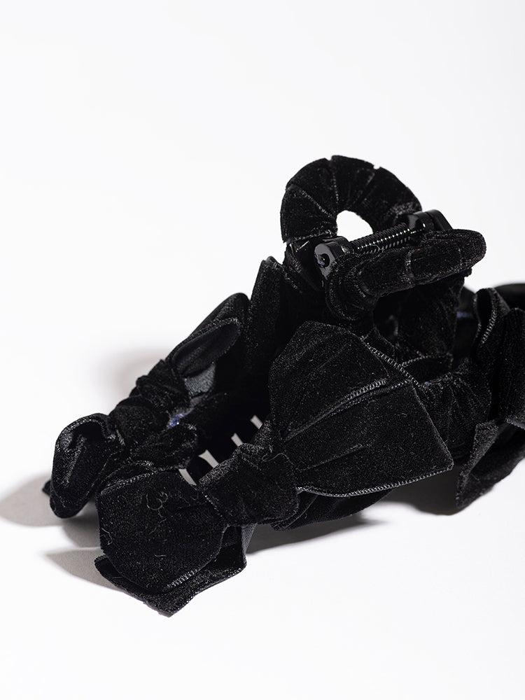 velvet Ruban Clip in Black