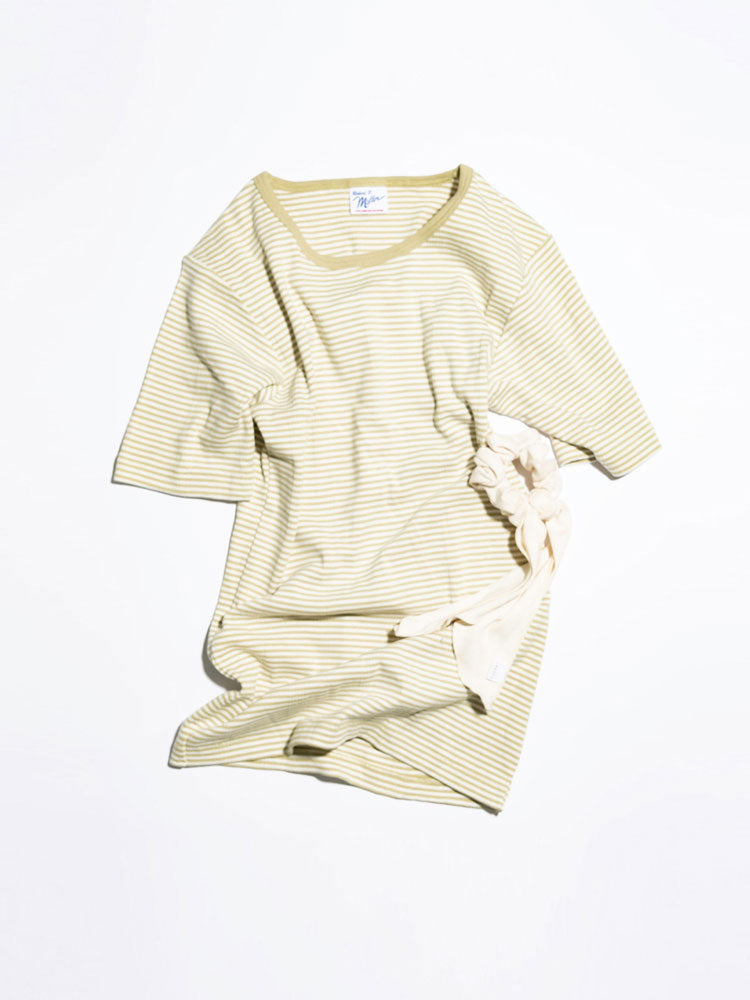 【TRESSE+Robert P. Miller 】”H/S Crew Tee×Chouchou" in Lime×Ivory