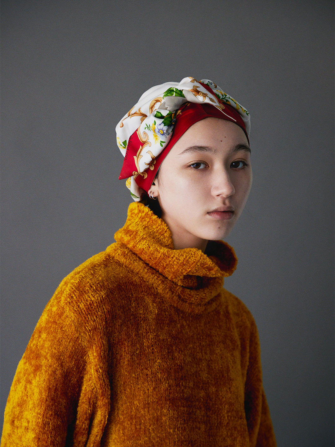 TRESSE×MAISON No.8 Scarf Cap in Beige