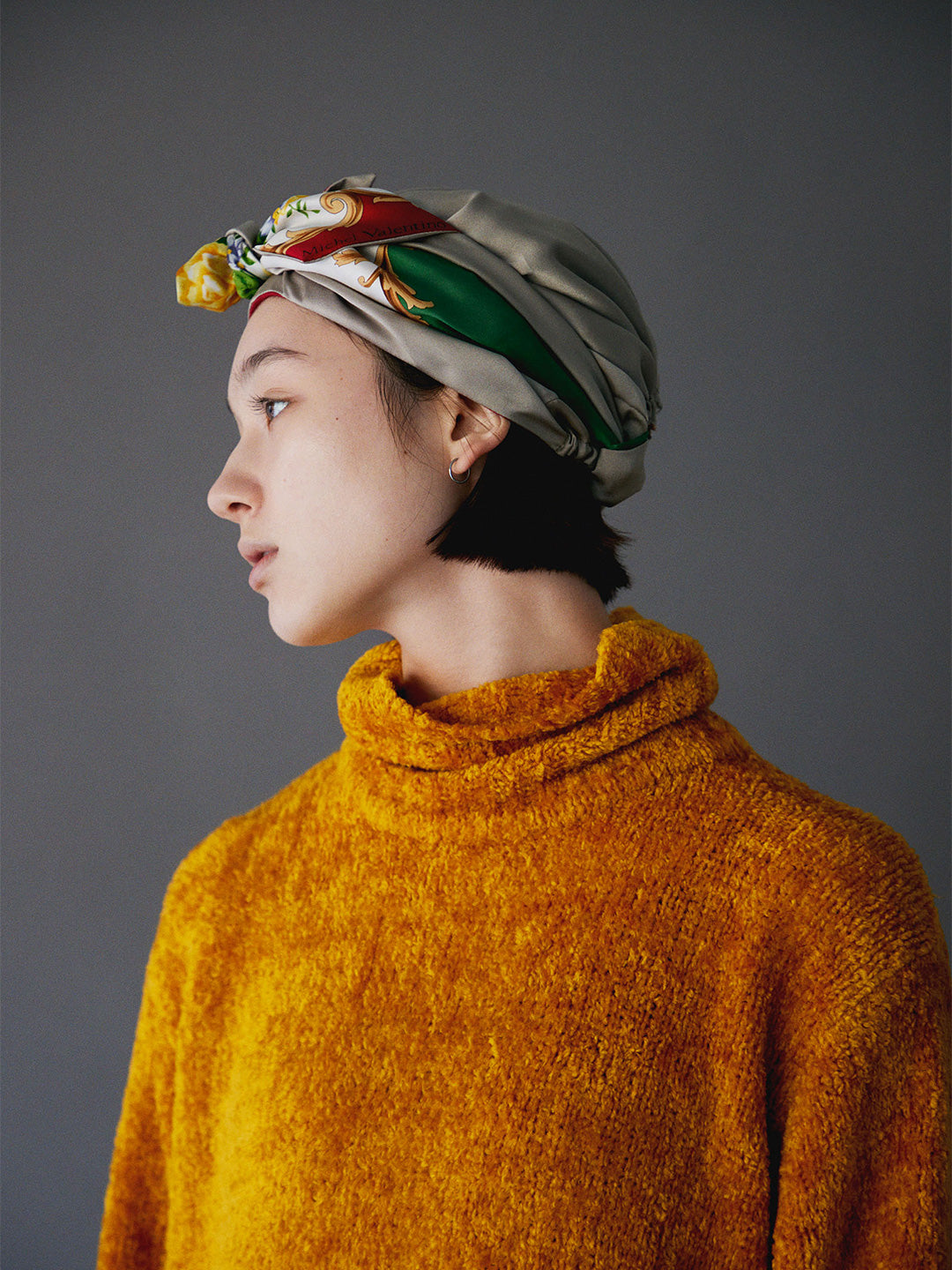 TRESSE×MAISON No.8 Scarf Cap in Beige